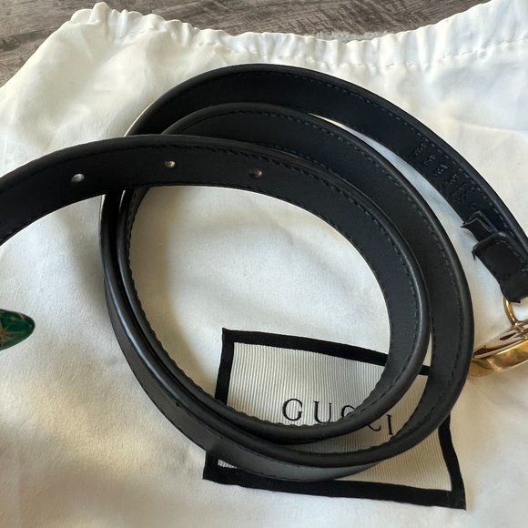 Original GUCCI - Leather belt with Double G buckle - Picture 4 of 4